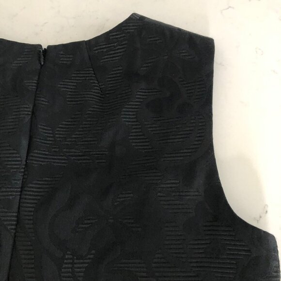Theory C Aster Jacqua Sleeveless Scoop Neck Lined Floral Top Black Sz S NWOT - Picture 8 of 12